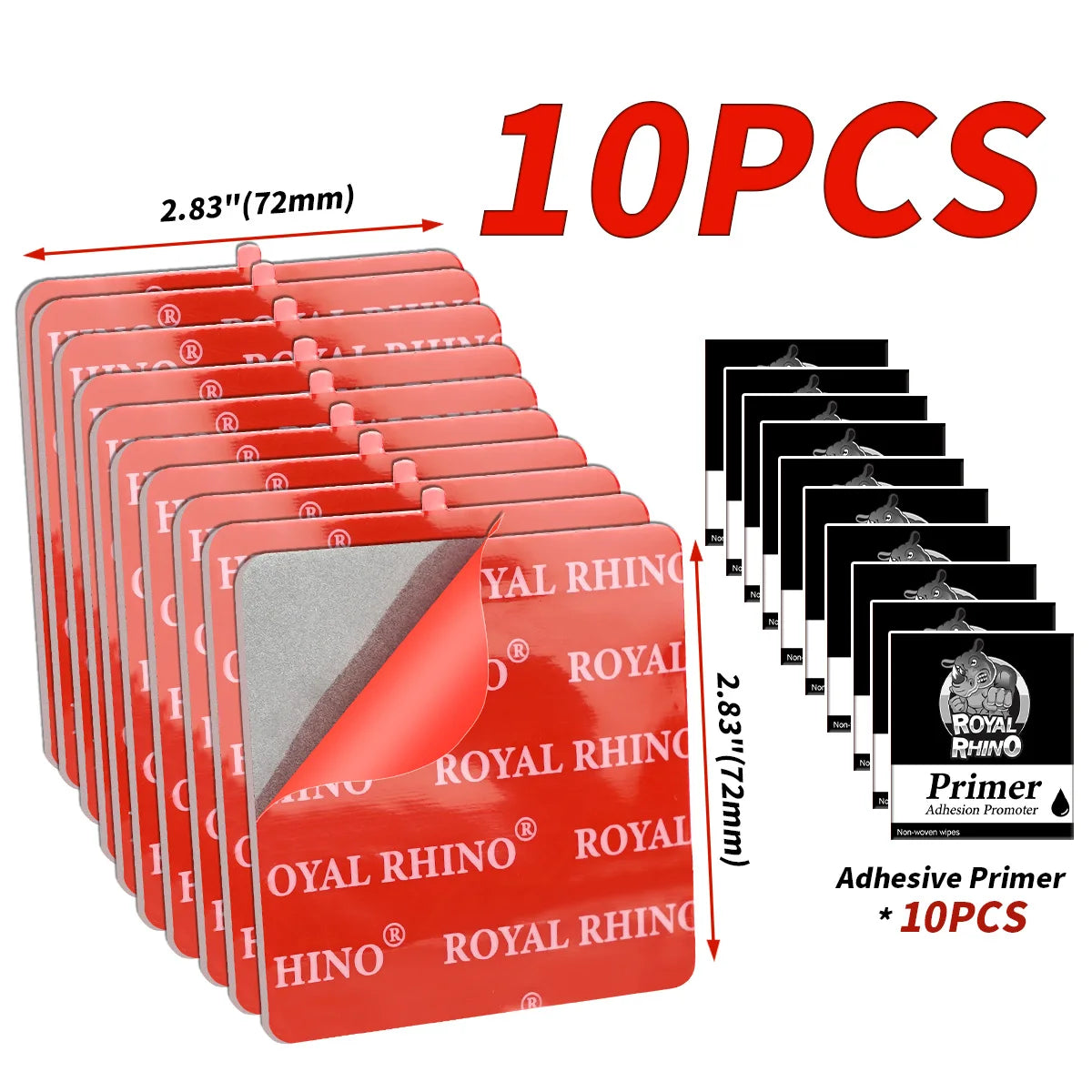 Heavy Duty Double Sided Adhesive Pads Durable Mounting for Car Holder GPS Rear Camera Mounting Tape Qme 10pc-72mm-S