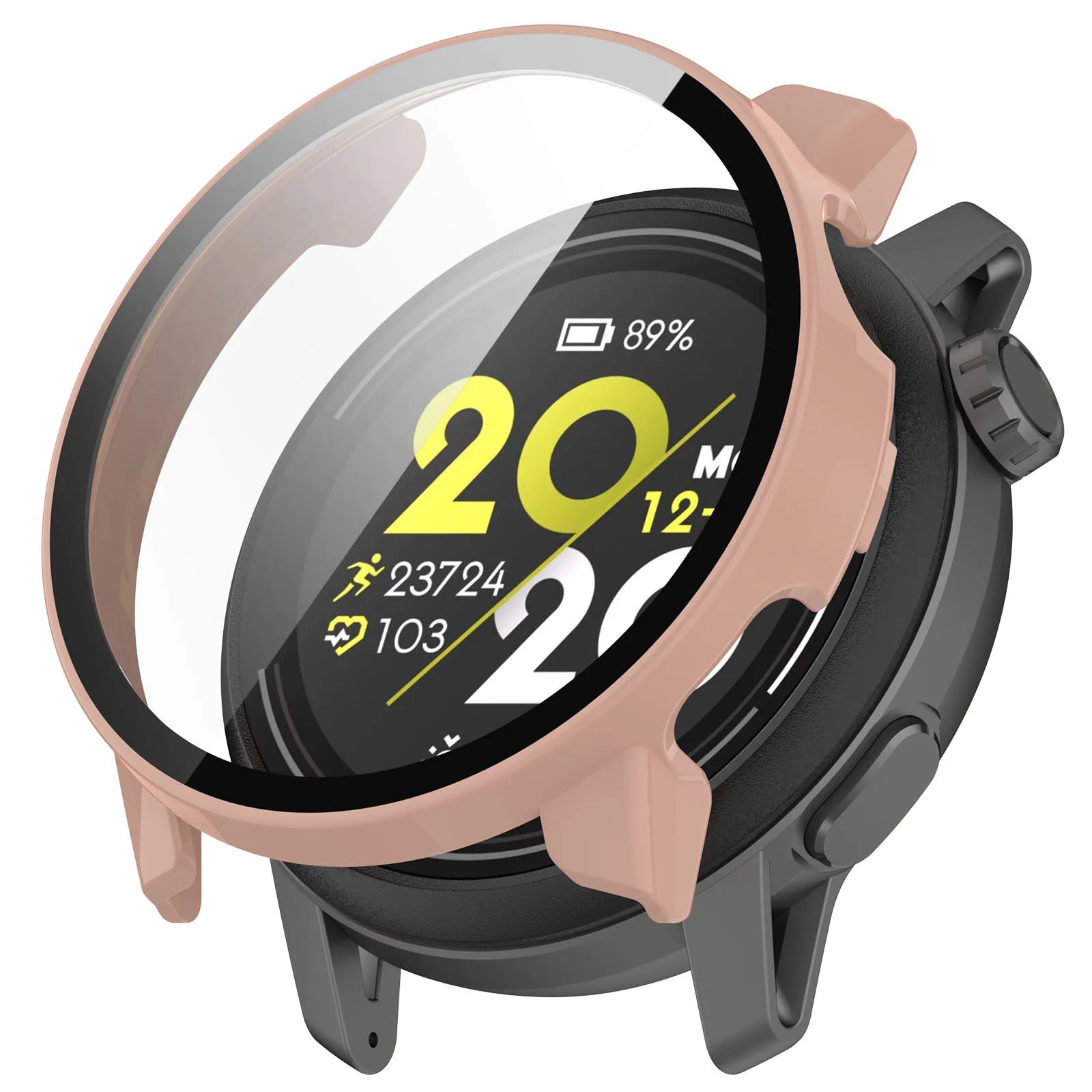 Tempered Glass Case For Coros Pace 3 2 Smart Watch Strap Protective Cover Bumper Pace3 Pace2 Screen Protector Shell Accessories Qme Pink For Coros Pace 2