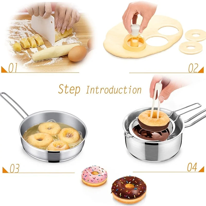 1 Donut Mold Plastic Hollow Bread Baking Utensil Printing Biscuit Qme