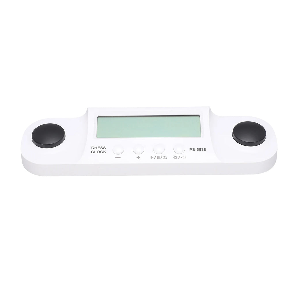 Chess Timer Digital Game Countdown Stopwatch Portable Clock for Chess with LCD Display for Tournaments Training Qme WHITE