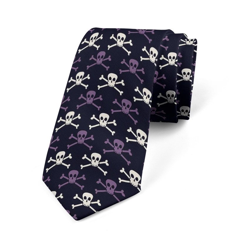 Cartoon Skeleton Men's Women's Tie Fashion Casual Printing Novelty Qme style5