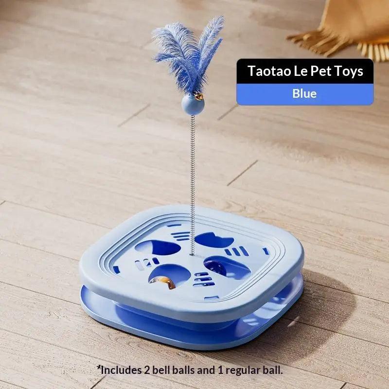 Feather Pets Self Entertainment Training Toy Interactive Cat Puzzle Qme A4