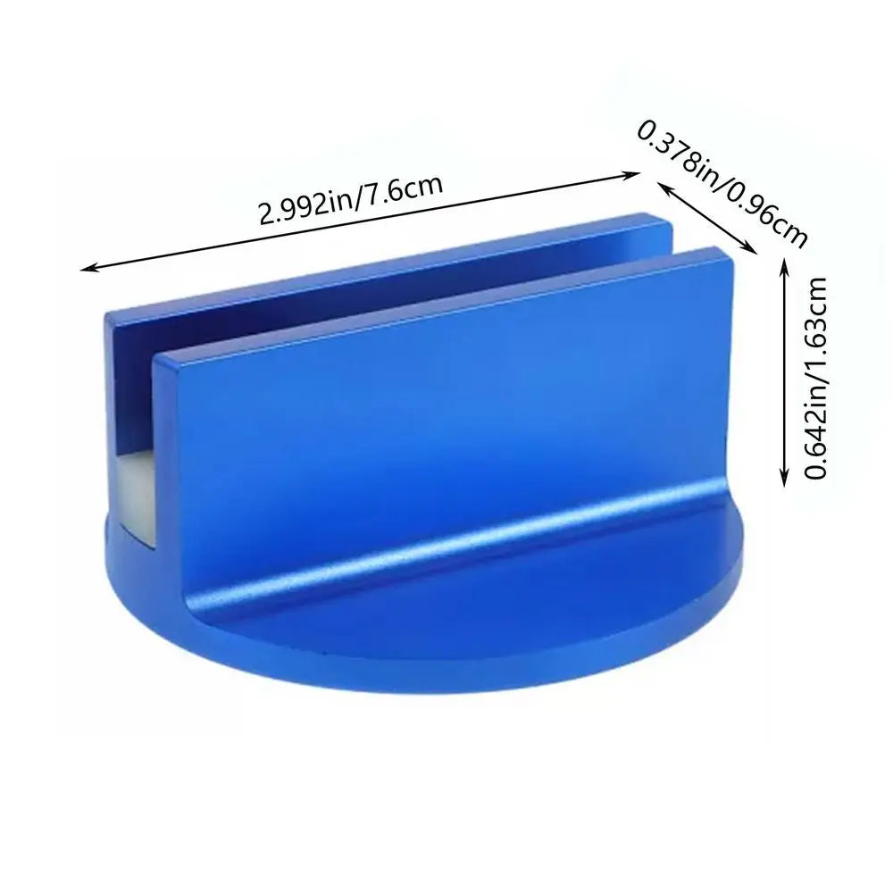 Magnetic Pinch Weld Jack Pad Frame Guide Rail Adapter Aluminum Qme Blue