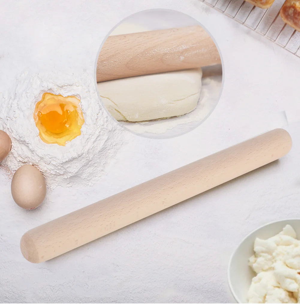 Wooden Rolling Pin for Pizza Dough Pastry Cake Baking Tool Pie Maker Kitchen Utensil Homemade Bread Dough Roller Qme