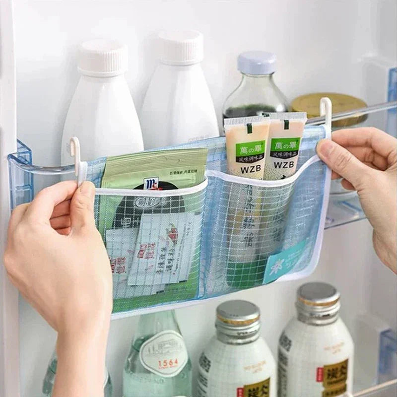 Convenient Hanging Compartment Classification Freezer Household Refrigerator Storage Bag Mesh Bag Fridge Organizer Qme