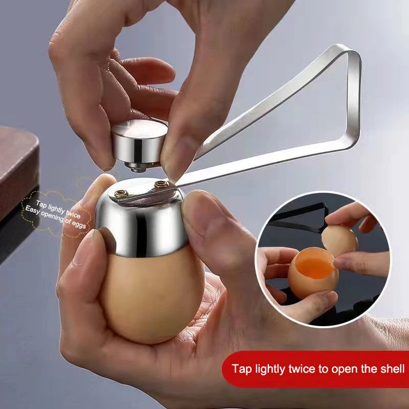 Eggshell Topper Cutter Stainless Steel Egg Cracker Opener Remover Qme