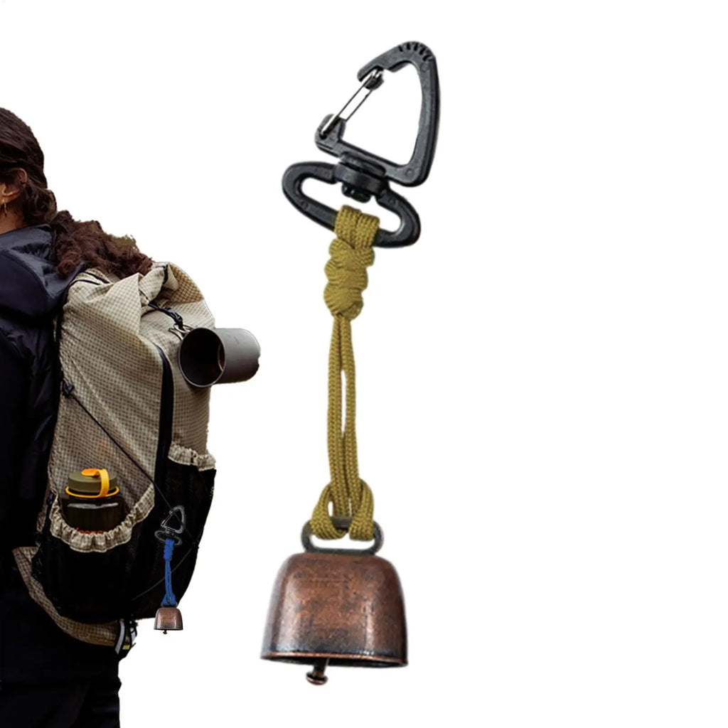 Loud Bear Bell Outdoor Camp Safety Supplies Trekking Safety Bell for Hikers Fishermen Visitors Dog Owners Travelers Hiking Trail Qme