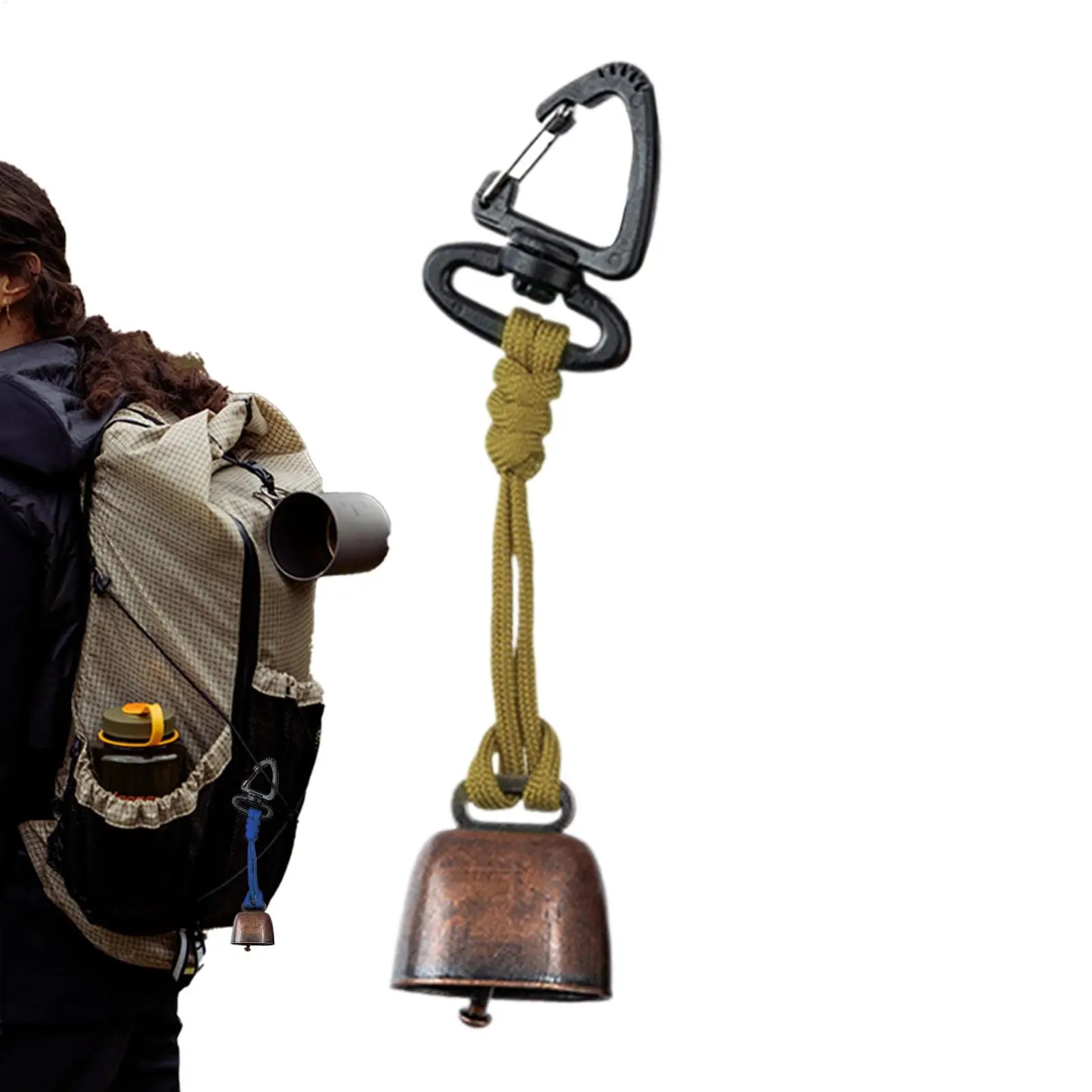 Loud Bear Bell Outdoor Camp Safety Supplies Trekking Safety Bell for Hikers Fishermen Visitors Dog Owners Travelers Hiking Trail Qme