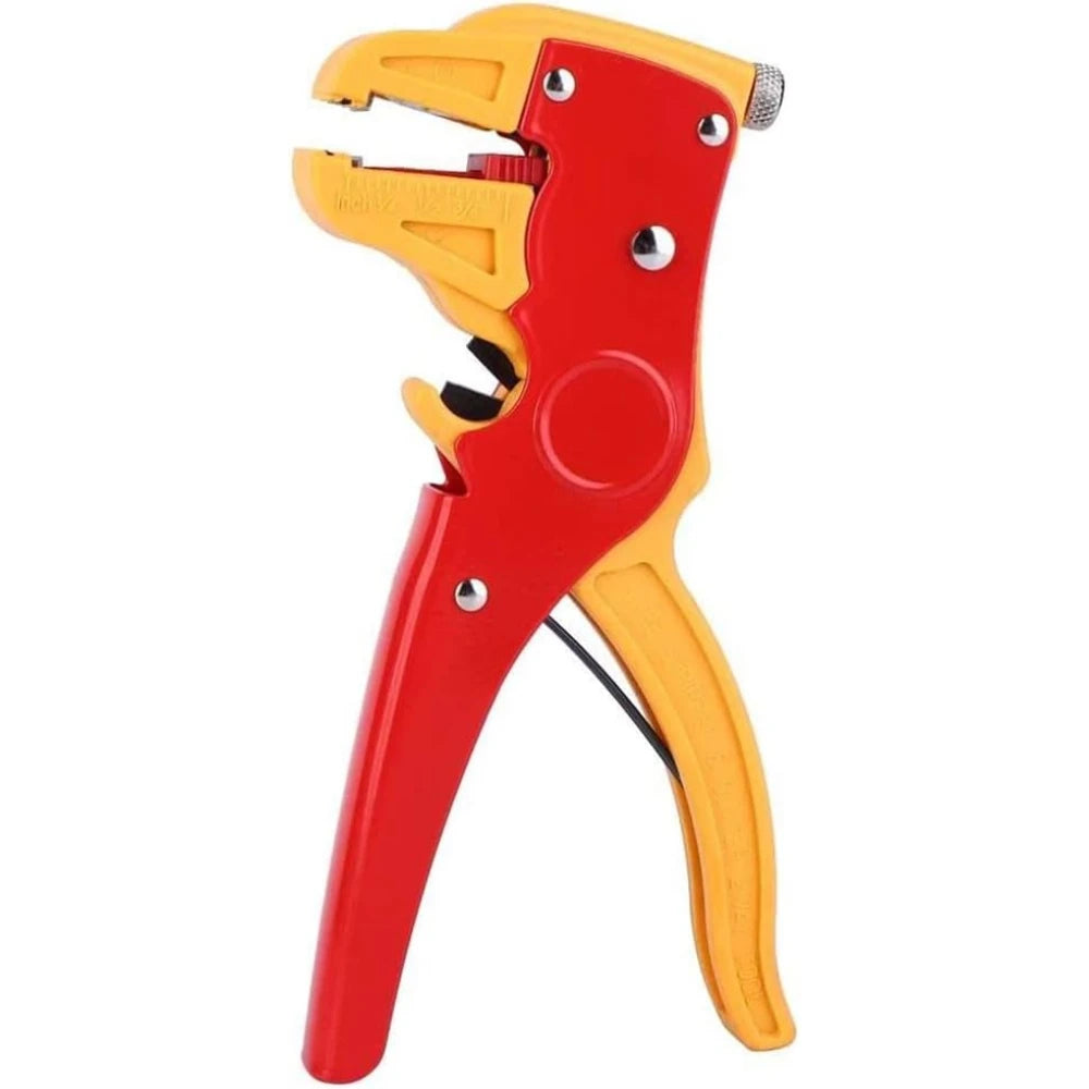 Automatic Wire Stripper and Cutter, Wire Stripping Tool 2 in 1 Self Adjusting Electrical Wire Stripper and Eagle Nose Pliers Qme Orange