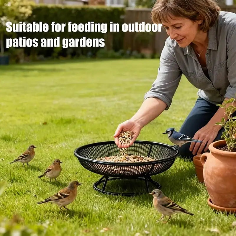 Squirrels Small Animals Outdoor Yards Metal Mesh Bird Feeder Platform Qme