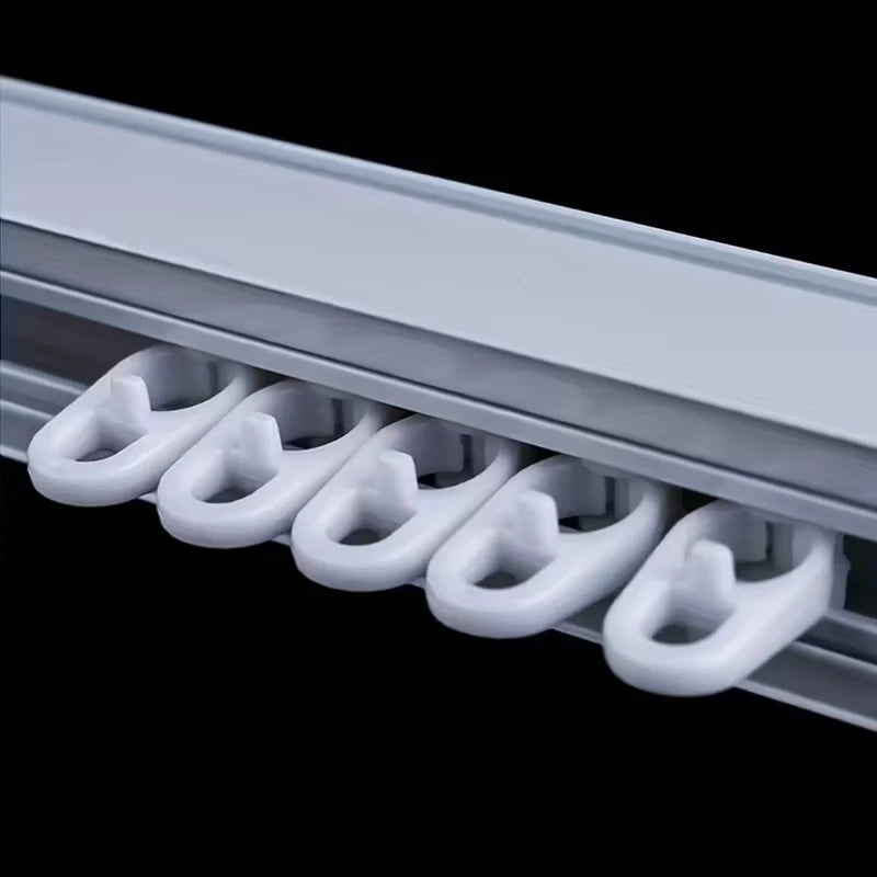 Universal Straight Rail Curved Slider Curtain Hook Ring Lightweight Qme