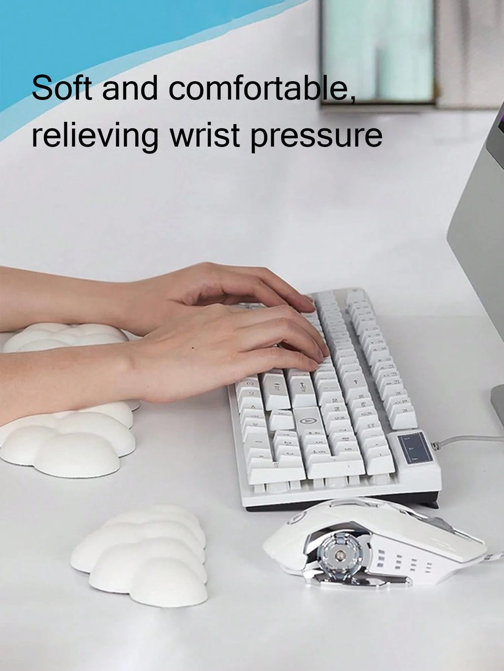 Cloud Wrist Rest Keyboard Hand Soft Comfortable Silicone Non-slip Qme