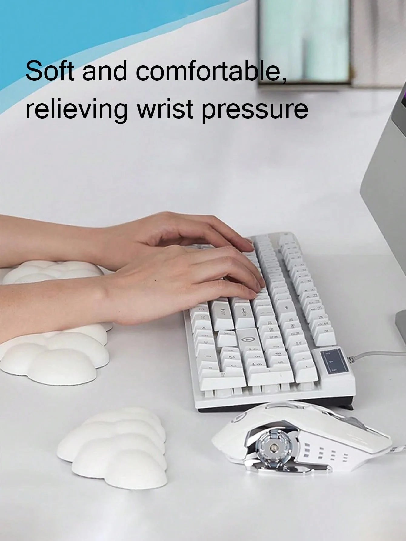 Cloud Wrist Rest Keyboard Hand Soft Comfortable Silicone Non-slip Qme