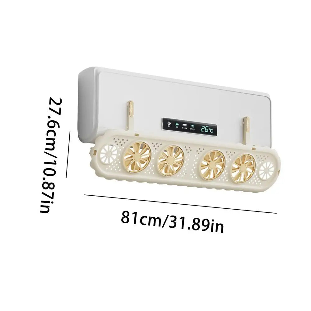 Air Deflector Air Conditioner Wind Diverter With Rotatable Airwheel AC Airflow Control Deflector For Bedroom Office Home Living Qme A China Mainland