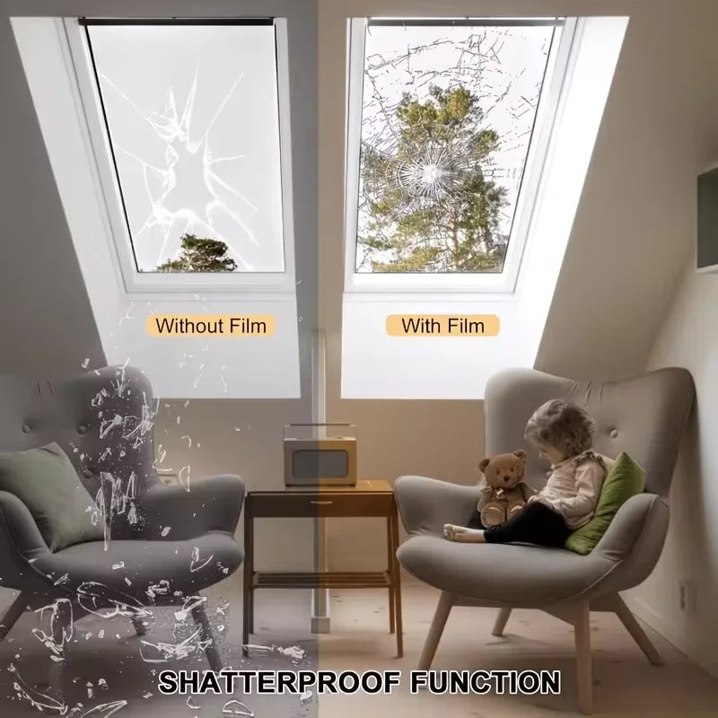 Transparent Explosion-Proof Safety Window Film Safety Glass Protective Film Self-Adhesive Shatterproof And Explosion-Proof. Qme