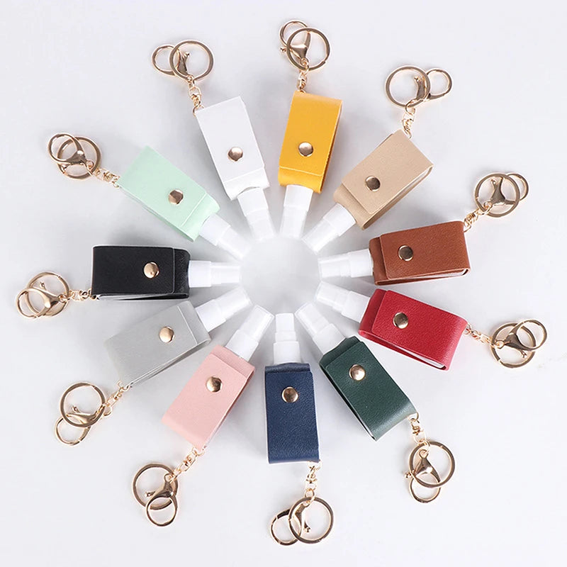 Hand Sanitizer Bottle Mini Hands Hydroalcoholic Gel PU Leather Qme