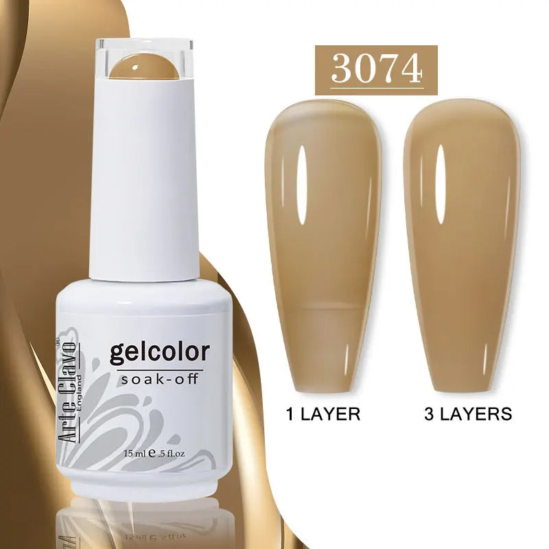 Arte Clavo Gel Nail Polishes Pink Nude Hybrid Lak Manicure