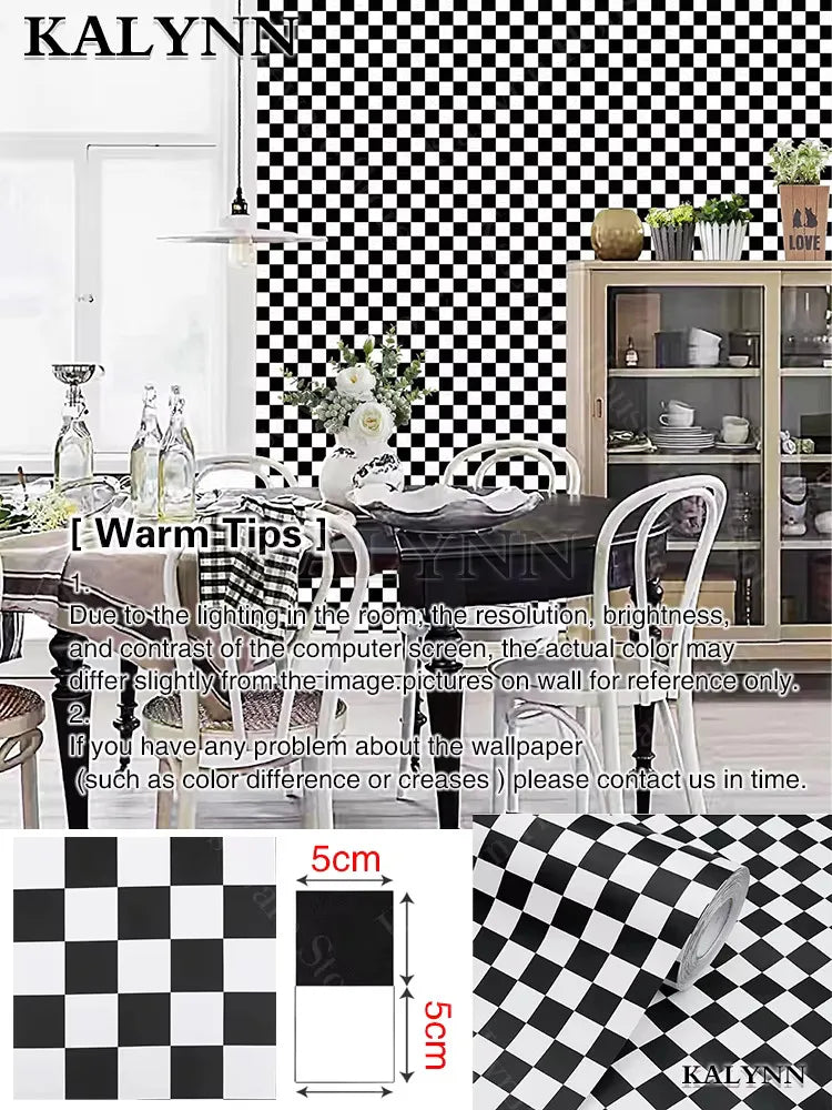 Vinyl Self-adhesive Wallpaper Contact Paper Waterpoof Peel Stick Wall Qme