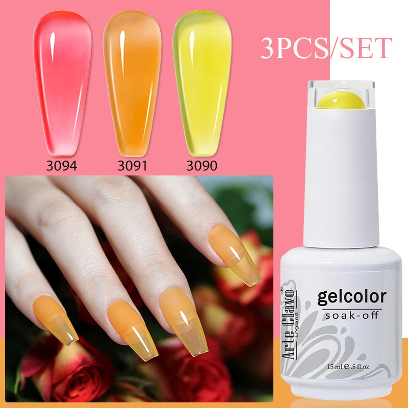 Arte Clavo Gel Nail Polish Art UV LED Manicure Long Lasting Soak Off Qme 3B-ZH23