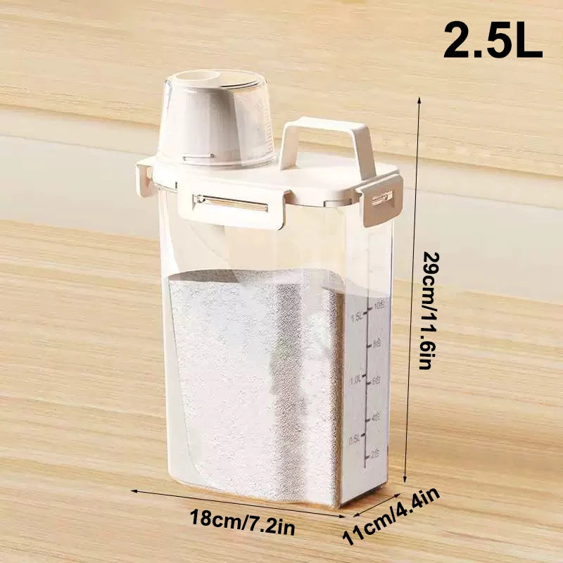 Reusable Laundry Detergent Dispenser Sealed Storage Container Grain Qme M