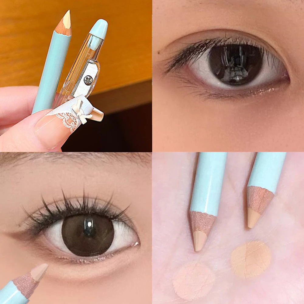 Waterproof Concealer Brightening Pencil Soft Smooth Nude Beige Cover Dark Circles Acne Anti Sweat Base Makeup Before Foundation Qme