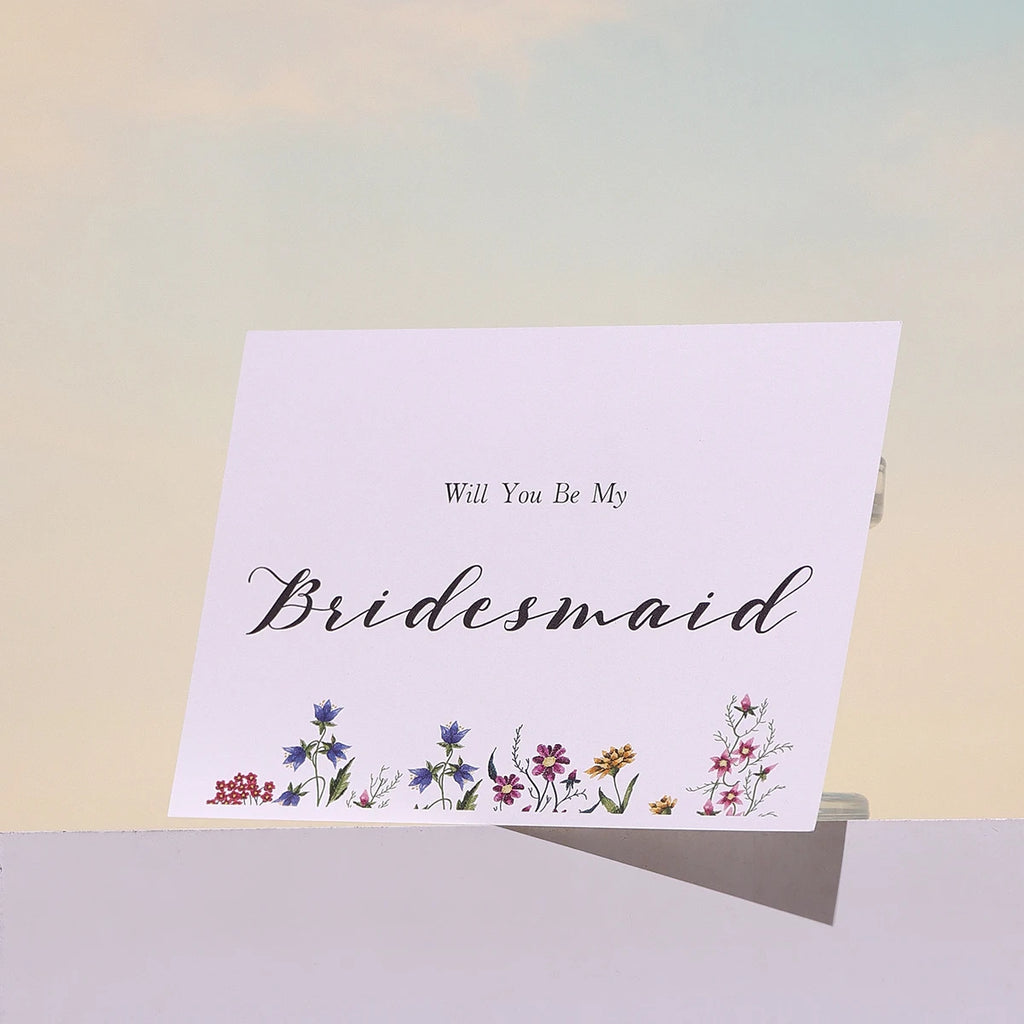 1Pc Will You Be My Bridesmaid? Wedding Bridal Shower Gift Card with Envelope, Bridesmaid Card Make a Beautifully Personalized I Qme