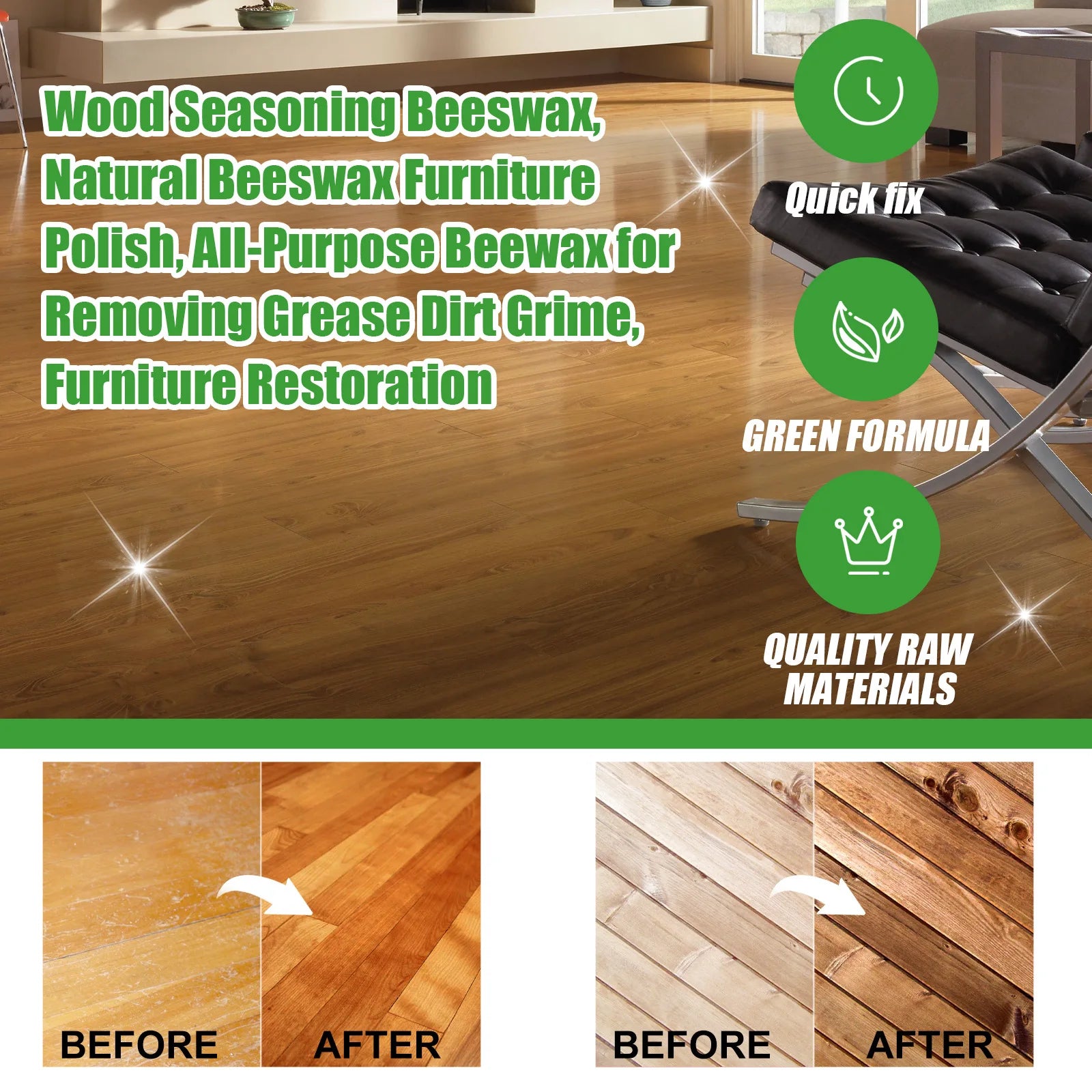 Furniture Polishing Beeswax Wooden Floor Cleaning Maintenance Scratch Removal Waterproof Brighten Care Wax Wood Seasoning Beewax Qme