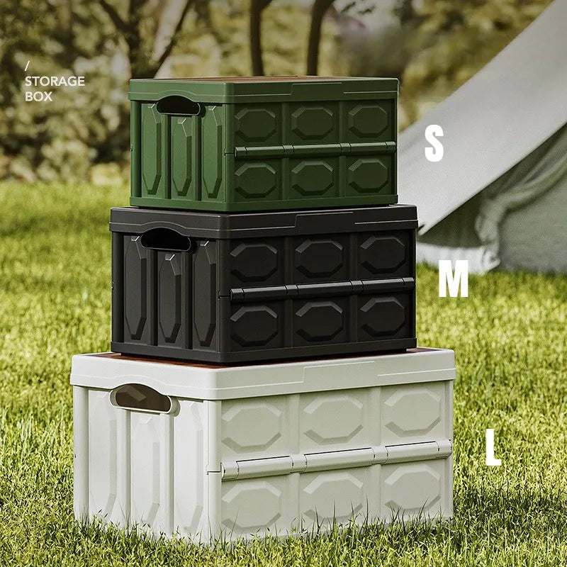 Camping Storage Box Outdoor Folding Boxes Car Trunk Travel Organizing Qme