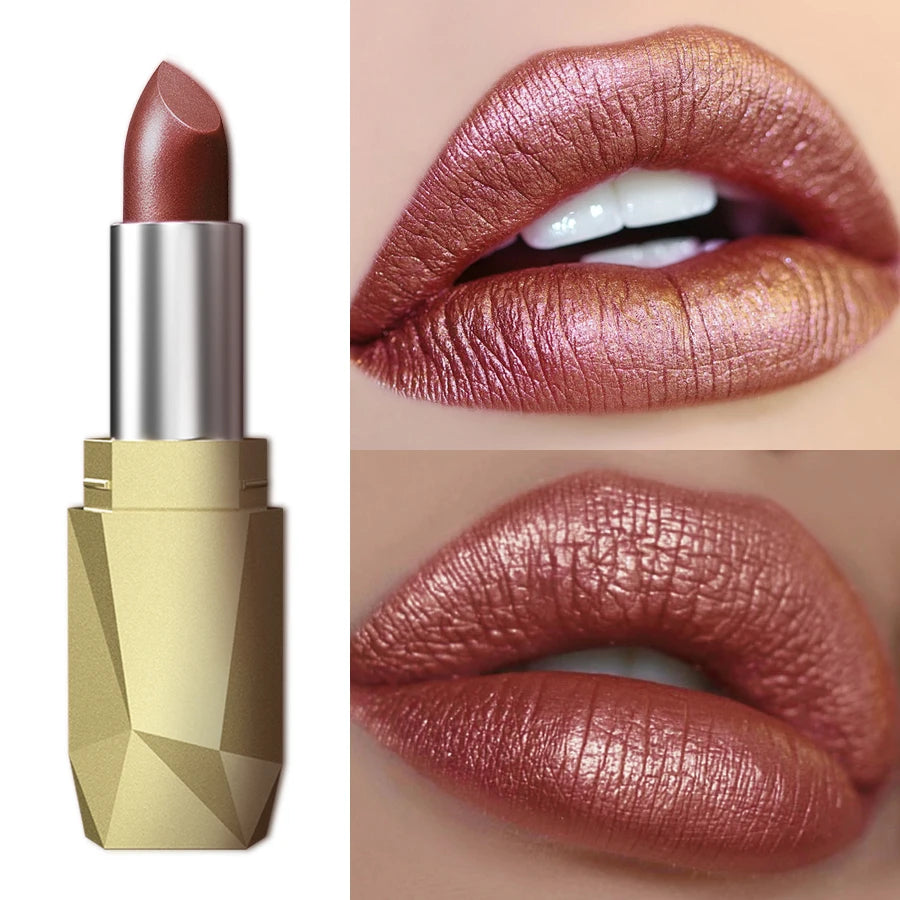 Sexy Glitter Plumping Metallic Lipstick Moisturizer Fruit Lip Oil Qme