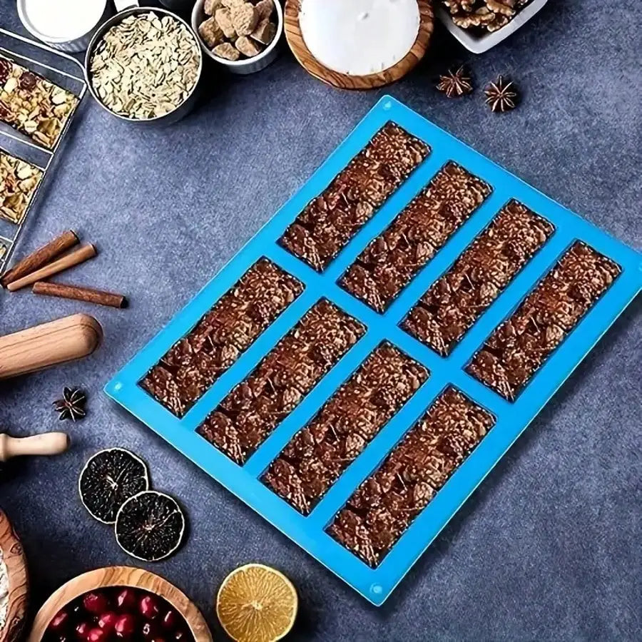 Silicone Granola Bar Mold Candy Rectangle Protein Baking Chocolate Qme