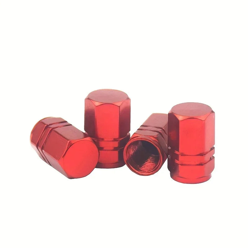 4pcs Car Tire Valve Caps Aluminum Alloy Car Wheel Tire Valve Caps Dustproof Car Motorcycle Truck Bike for USA AIR Valve Caps Qme