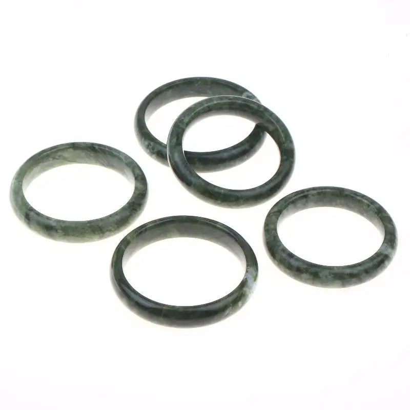 1 PCS Natural Hand Carved Jade Bracelet Wide Green White Nanyu Bangle Unique Jewelry for Valentine's Day Qme