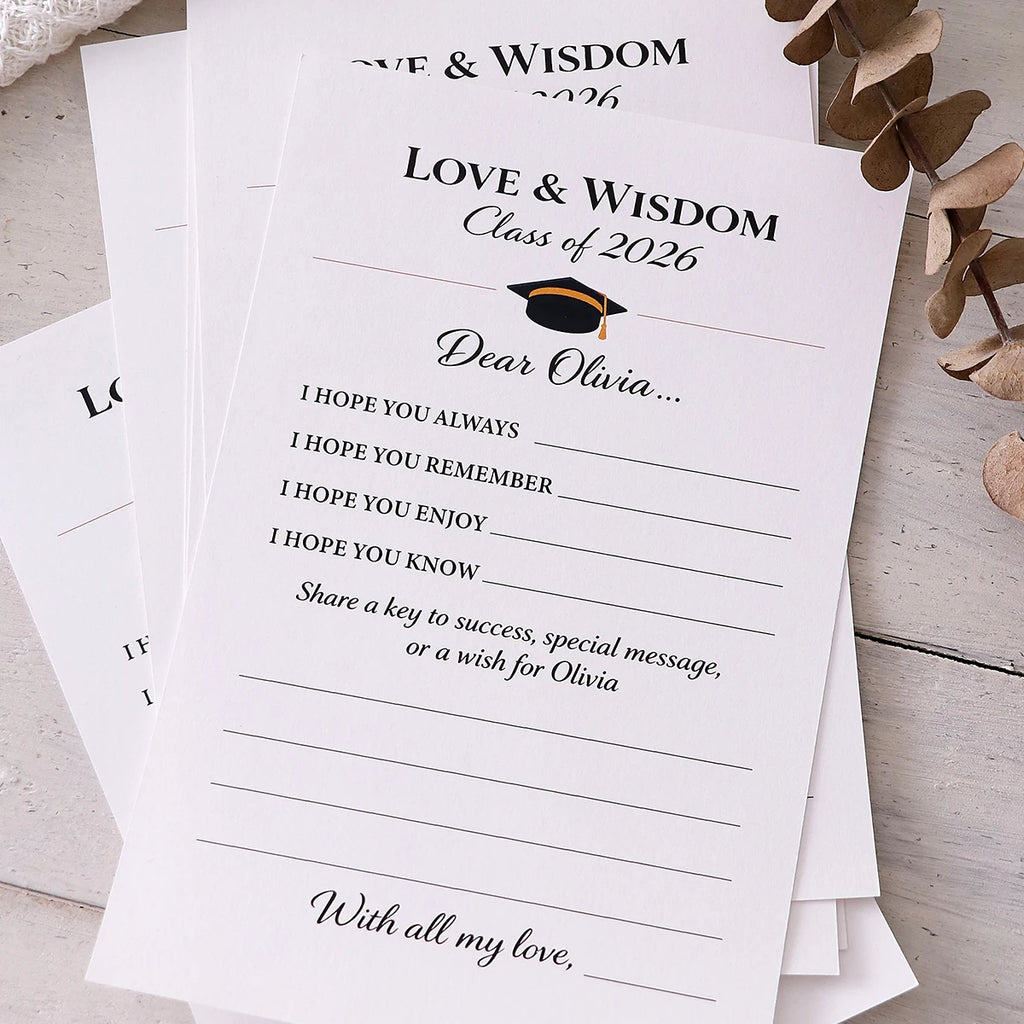 10Pcs/50Pcs Love & Wisdom Game Cards Graduation Season Creative Gift Tabletop Game for Students Grad Celebration Supplies Qme