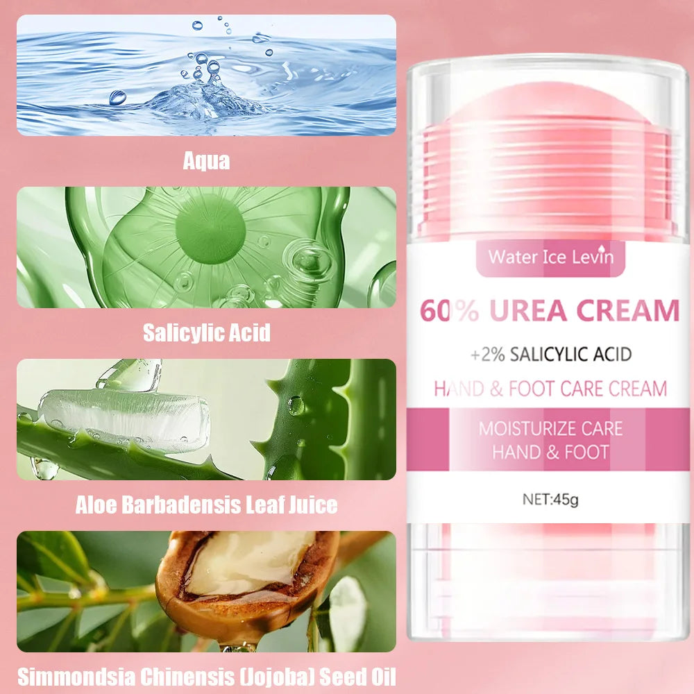Super Moisturizer 60% urea Super moisturizing Aloe Vera increases elasticity, making hands and feet more delicate and shiny Qme