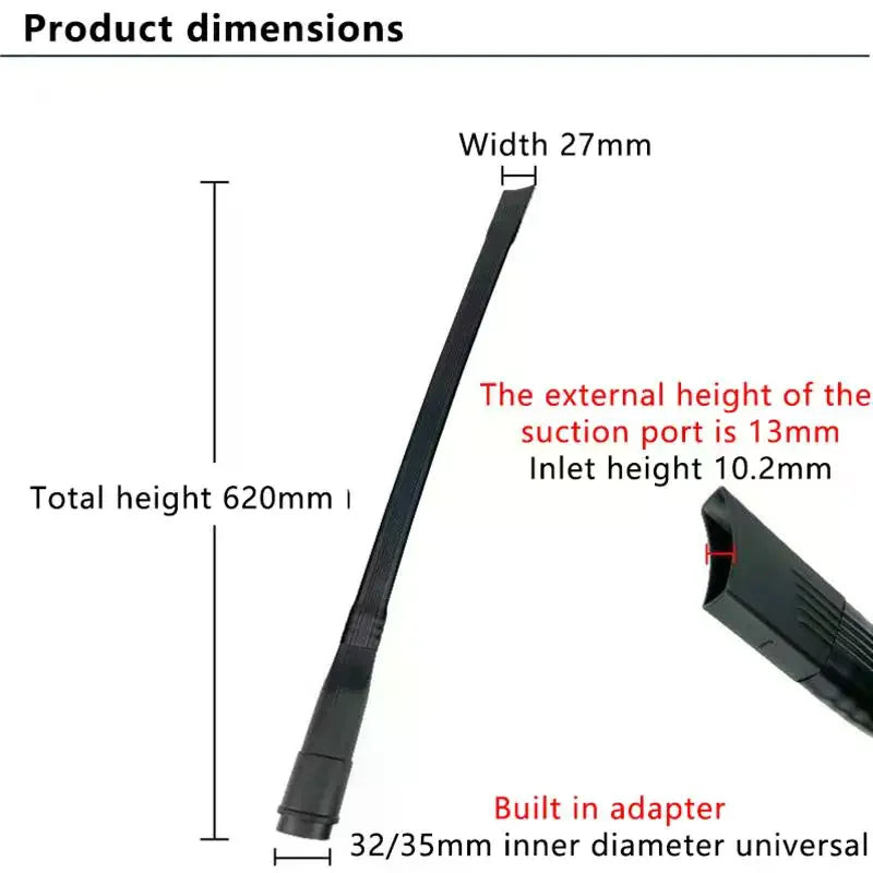 35mm-32mm Hose Vacuum Cleaner Adapter Replacement Port Durable Black Crevice Tool Accessories Kit Corner Flexible Qme