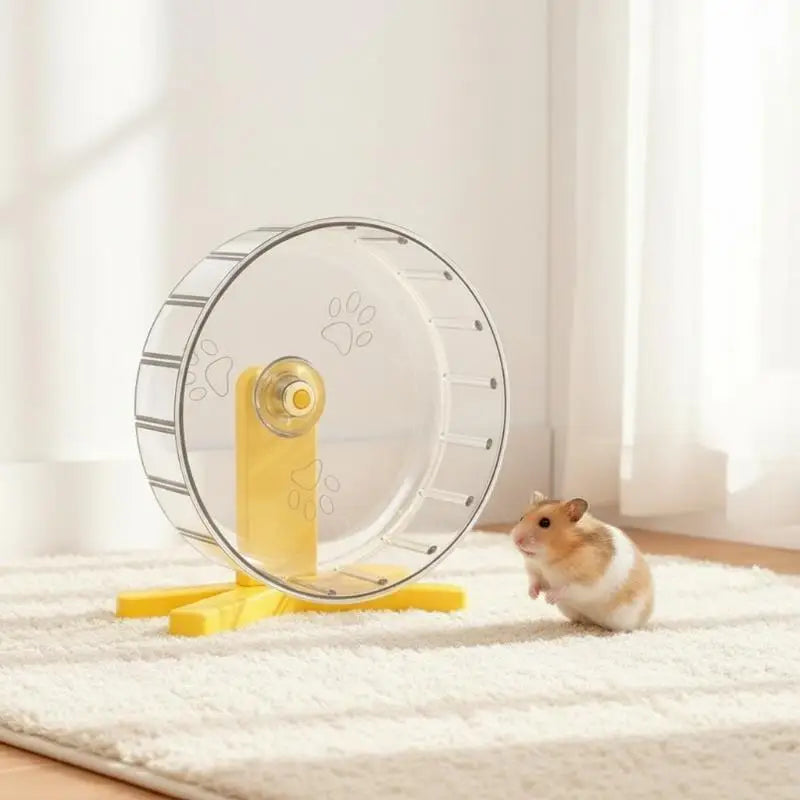 Hamster Transparent Running Wheel Quiet Exercise Toy Detachable Qme