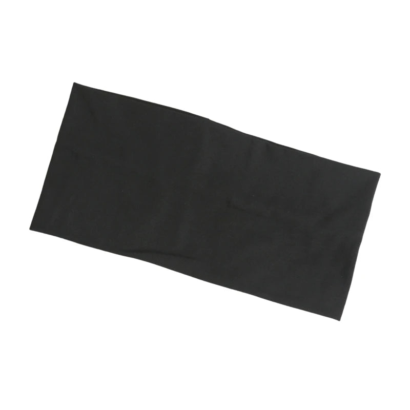 Wide Headband Sports Cycling Wash Face Hairbands Soft Yoga Knitted Qme black
