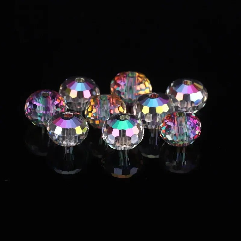 6mm 8mm Austria Crystal Beads 96 Faceted Round Loose Spacer Beads Qme 5 8MM-50PCS