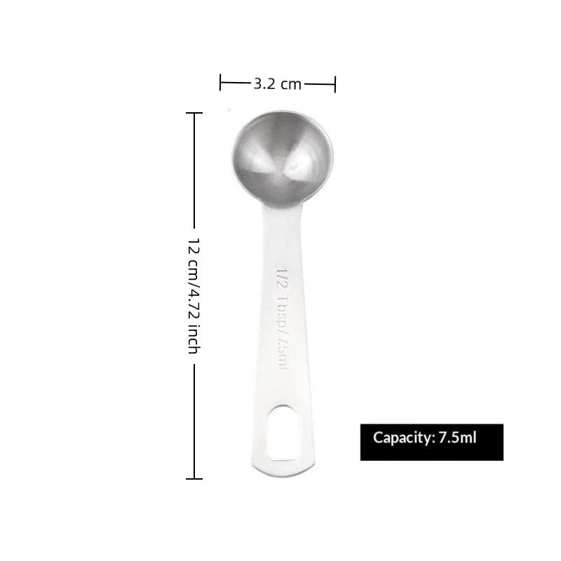Stainless Steel Measuring Spoon 1 5 Scale Ruler Kitchen Cooking Qme 75ml