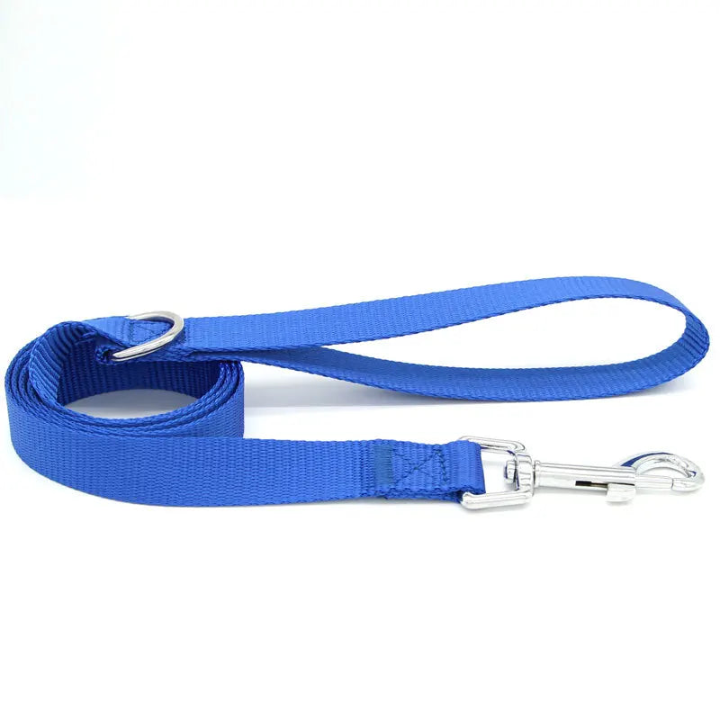 A Nylon Long Dog Training Leash 120CM Traction Rope Lanyard Versatile Pet Walking Lead for Small to Large Dogs Qme blue 1.5-120cm