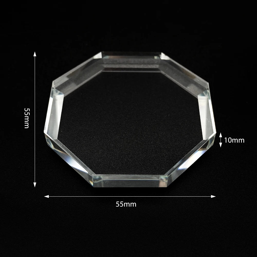 NATUHANA Eyelash Extension Pallet Crystal Glass U Curved Straight Qme octagonal