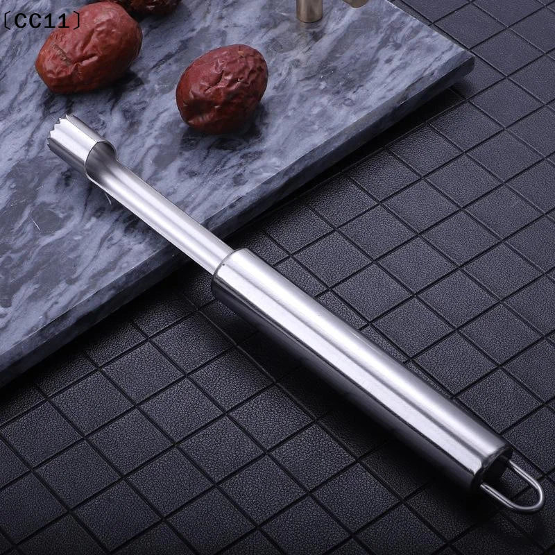 Stainless Steel Corer Fruit Seed Core Remover Pear Seeder Slicer Qme