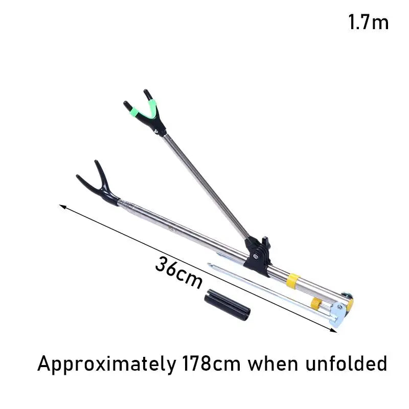 Stainless Steel Bracket Fishing Rods Support V Shape Head Adjustable Qme 170CM