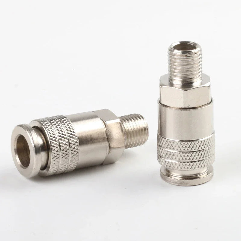 Air Compressor G1/4 Male Thread Pneumatic Fittings Adapter Metal Quick Connector EU Standard For Air Power Tools Accessories Qme