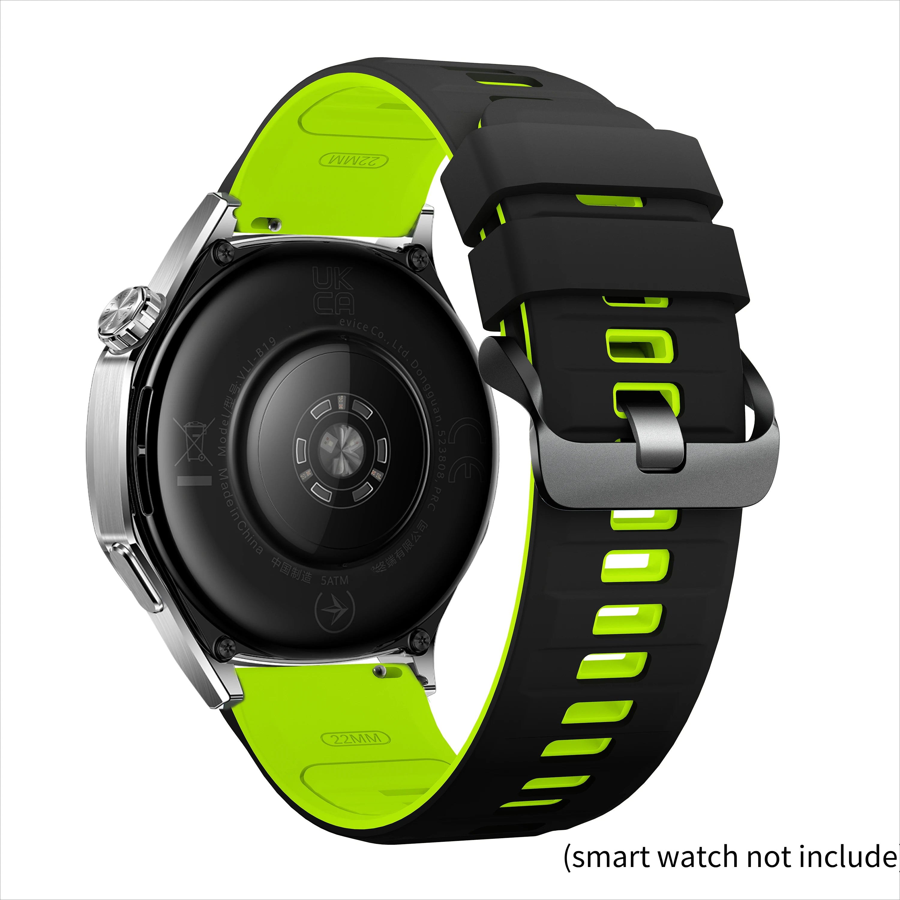22mm Silicone Watchband For Huawei Watch GT 6 46mm Strap Bracelet For Huawei GT6 Pro Band Sports Replacement Wristband Qme Black Green 22mm Universal