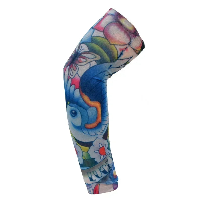 1PCS Arm Sleeves UV Protection Full Arm Cool Outdoor Golf Sports Hiking Riding Arm Tattoo Sleeve Cycling Equipment Qme X03 38-40cm
