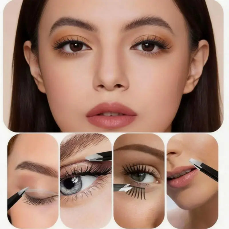 Stainless Steel Eyebrow Tweezers Ultimate Precision Beauty Tools Qme
