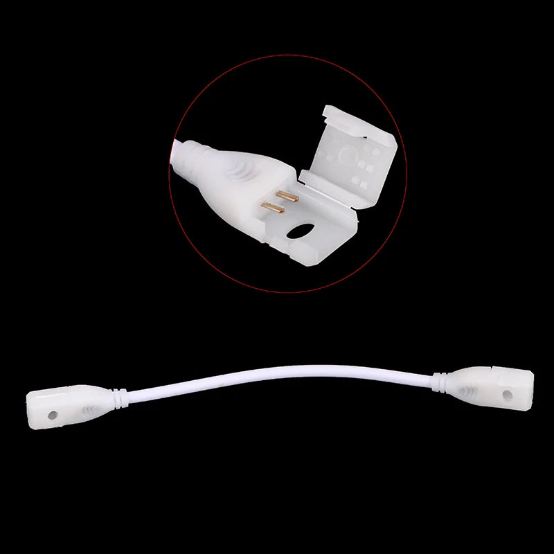 220V EU Plug COB LED Strip 2pin Connector Fix Clips 360LEDs Light Qme