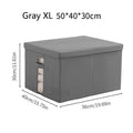Foldable Storage Box Portable Home Storage Bag Household Cationic Fabric Large Capacity Clothes Organizer for Wardrobe Closet Qme Grey XL