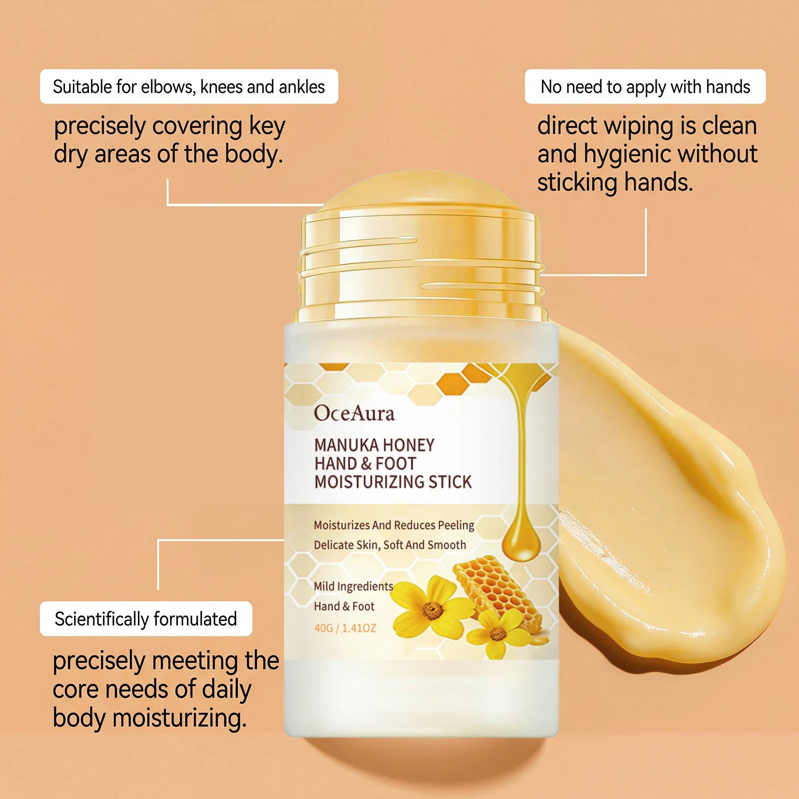 Oceaura Manuka Honey Hand Foot Moisturizing Stick Dry Rough Skin Qme